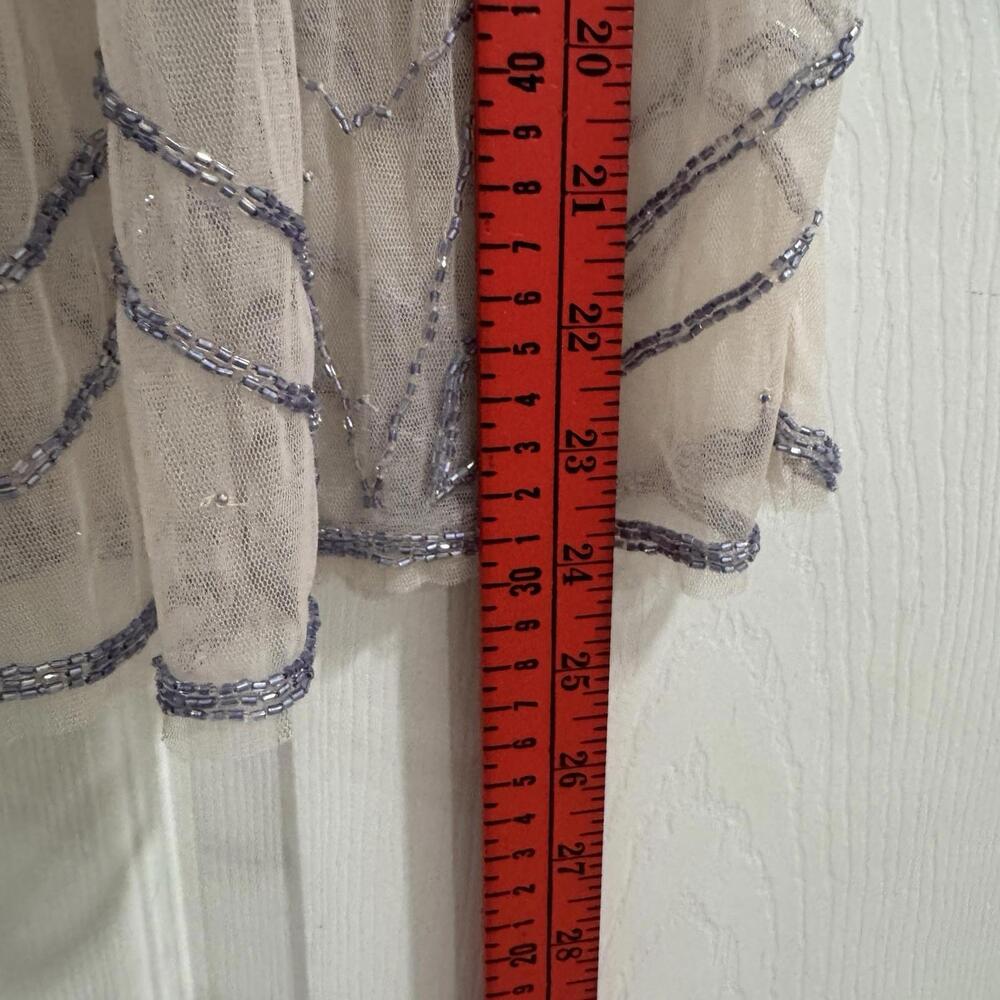 Free People Dress Small Womens Intimates Mesh Sheer Beaded Slip Nighttime Xsmall - Picture 6 of 8